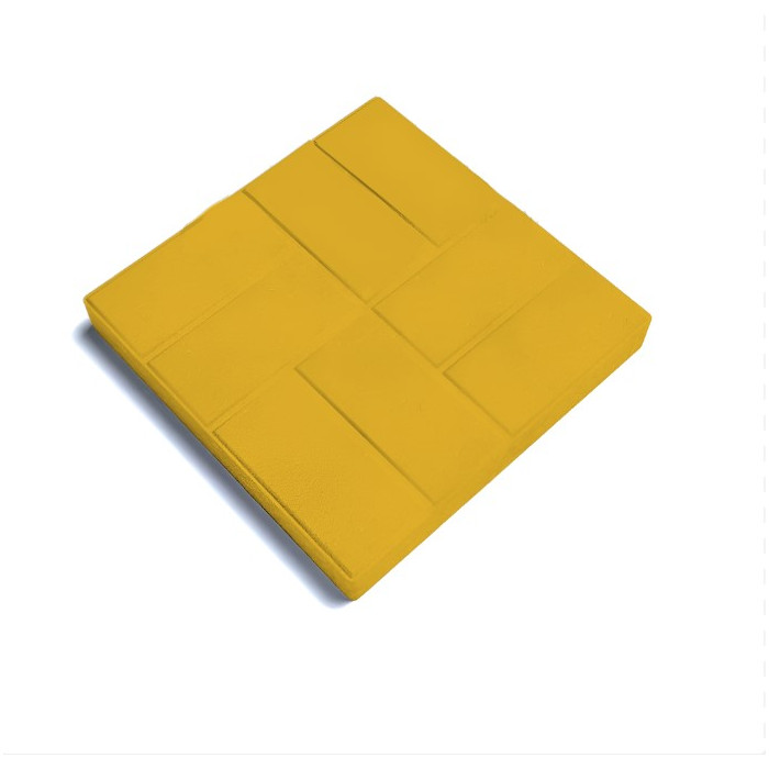 Квадратная тротуарная плитка 400х400х40 паркет Желтый